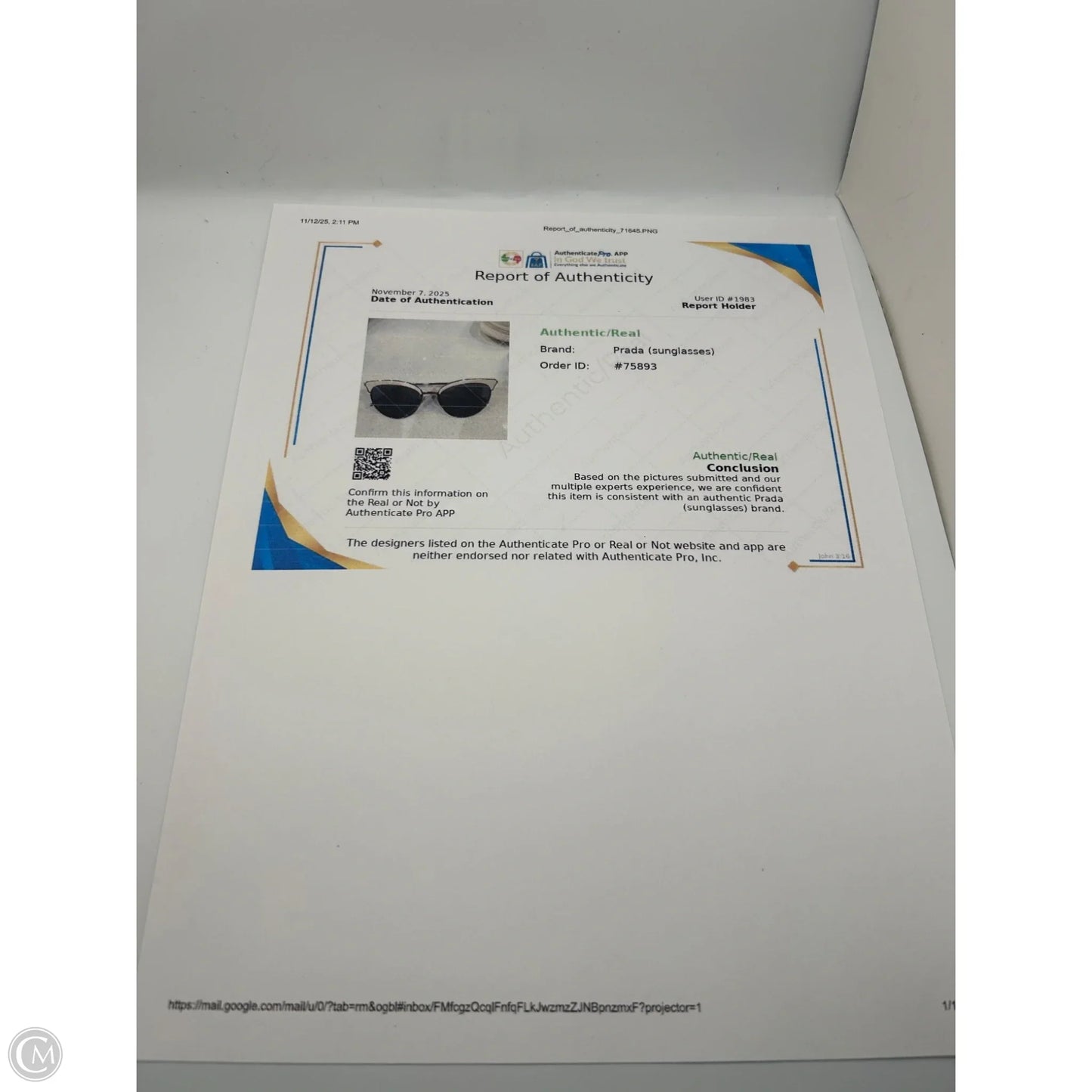 Sunglasses Luxury Designer By Prada