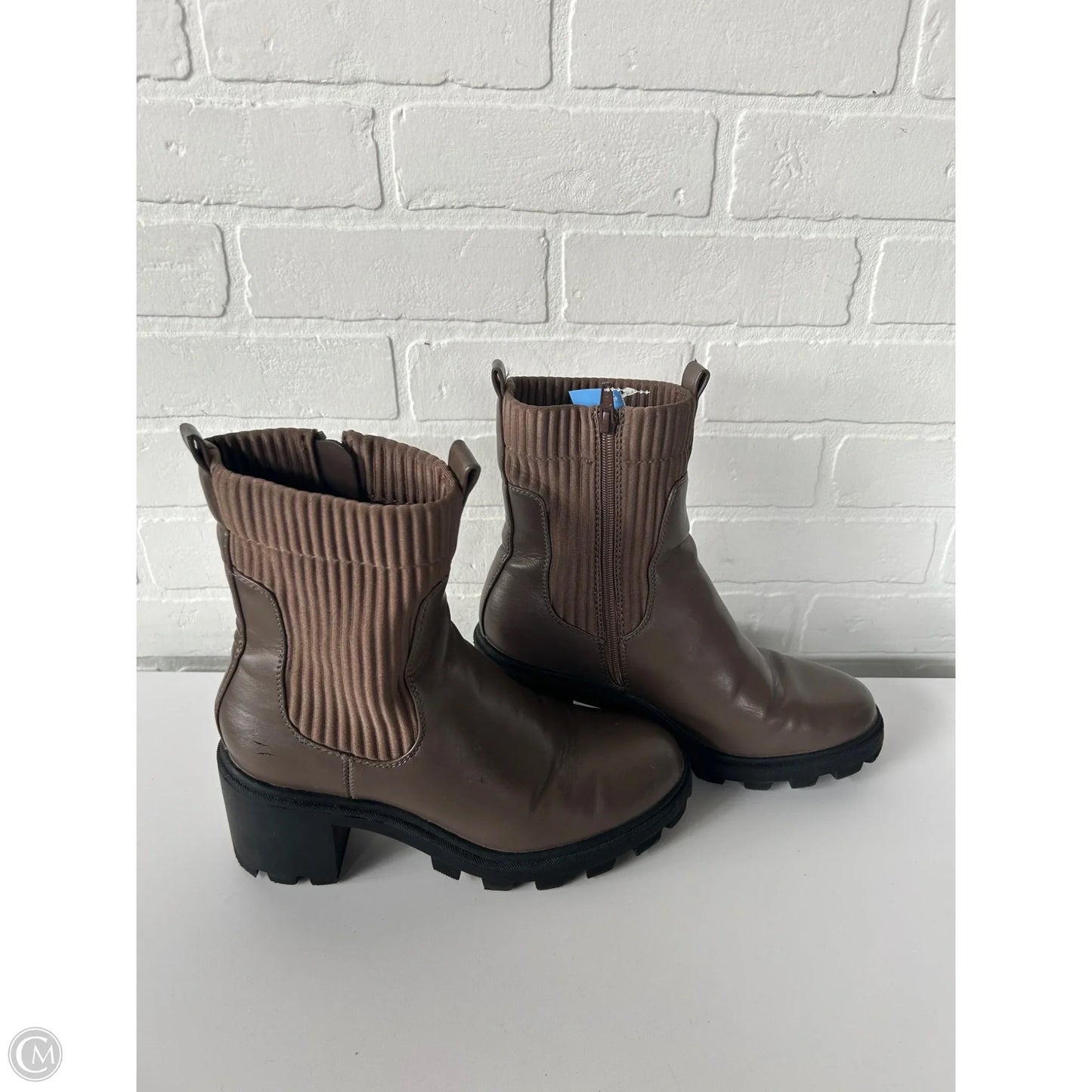 Boots Mid-calf Heels By A New Day In Brown, Size: 8.5