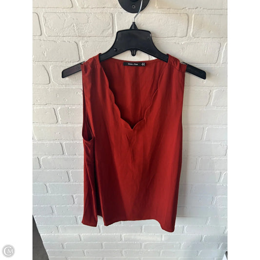Top Sleeveless By Doe & Rae In Orange, Size: L