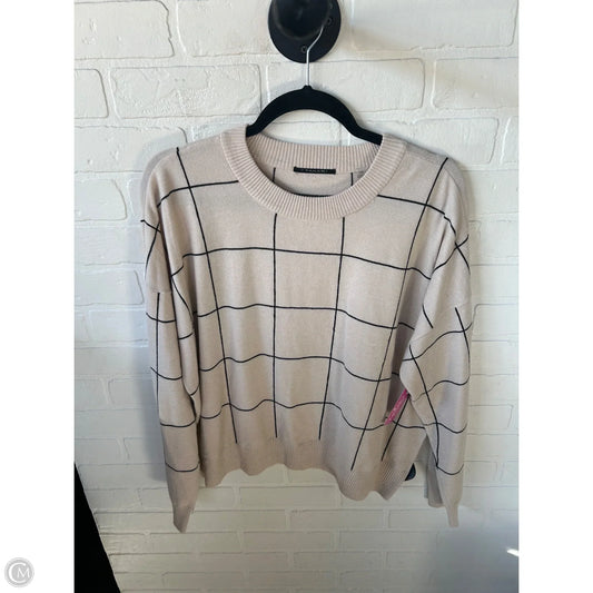 Sweater By Tahari In Black & Cream, Size: L