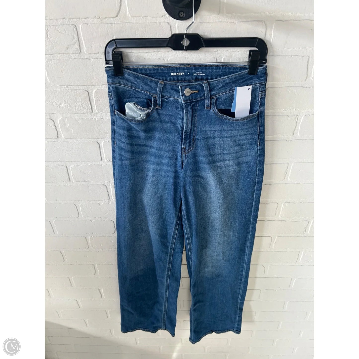 Jeans Wide Leg By Old Navy In Blue Denim, Size: 4