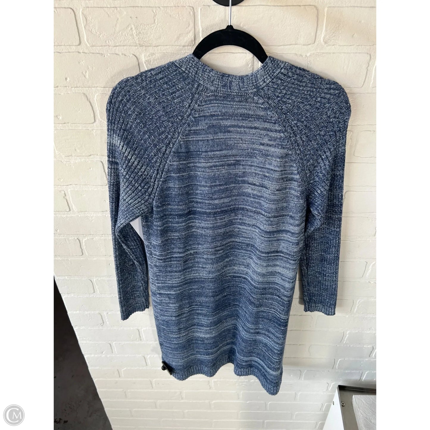 Sweater Cardigan By Chicos In Blue & Brown, Size: S