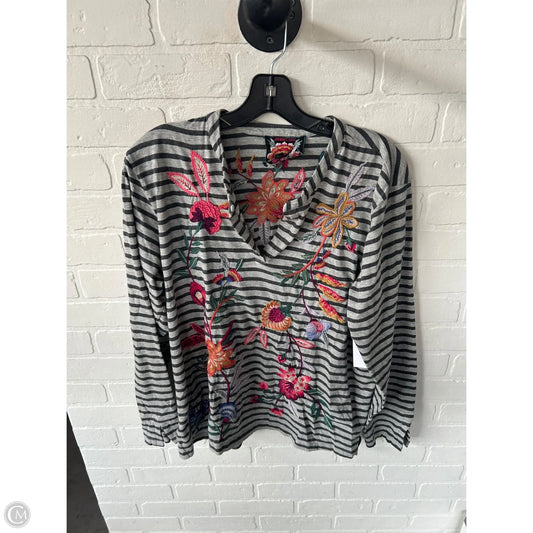 Top Long Sleeve Designer By Johnny Was In Grey, Size: L