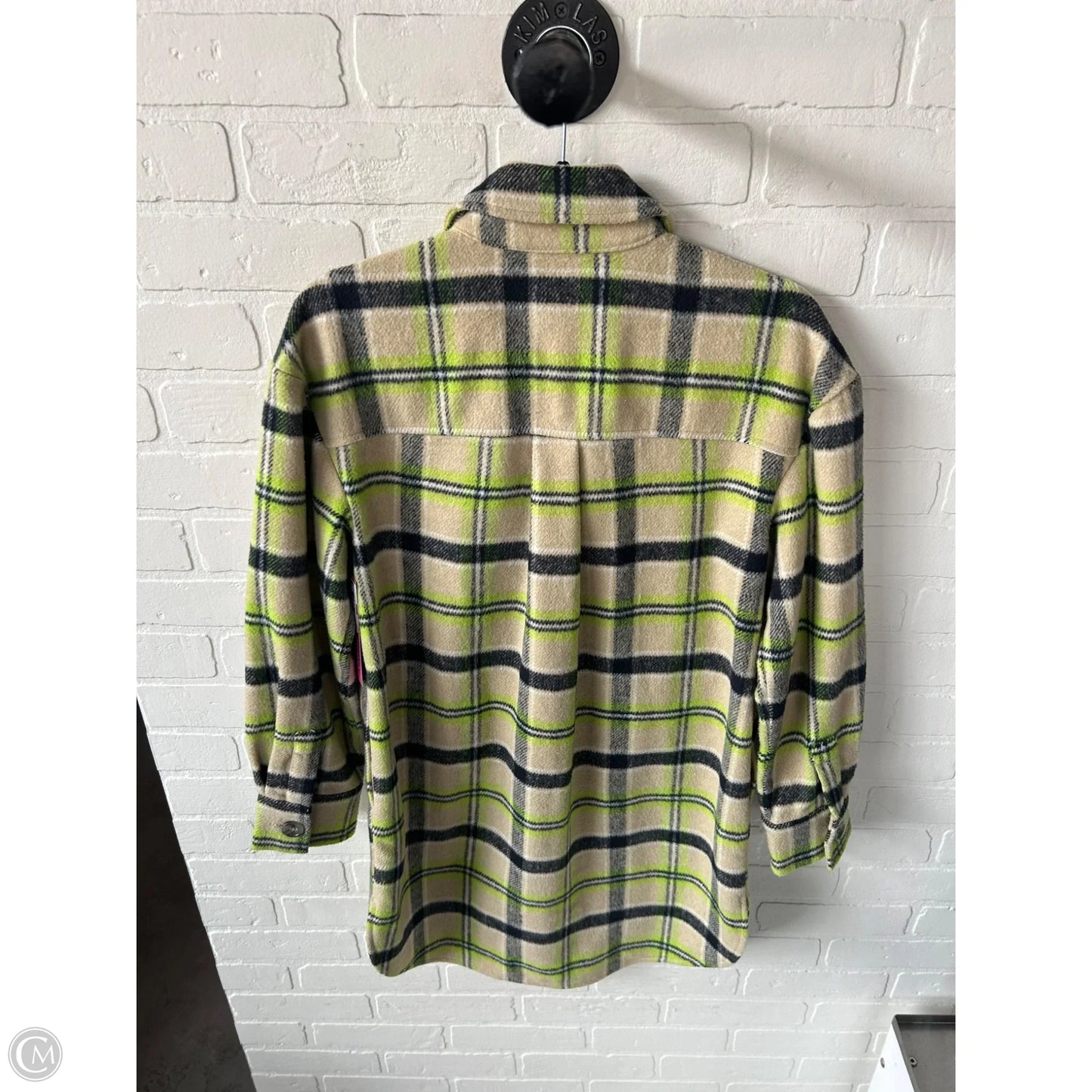Jacket Shirt By Bp In Black & Green, Size: Xs