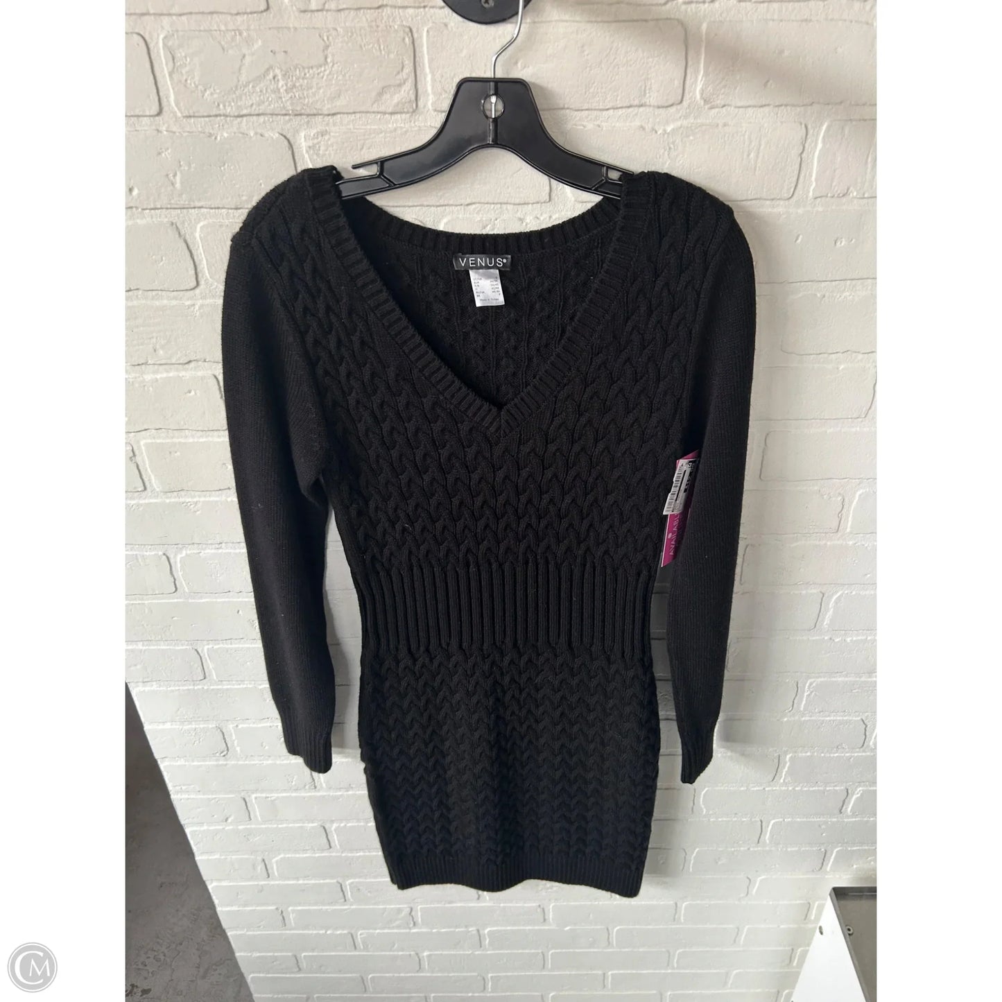Dress Sweater By Venus In Black, Size: S