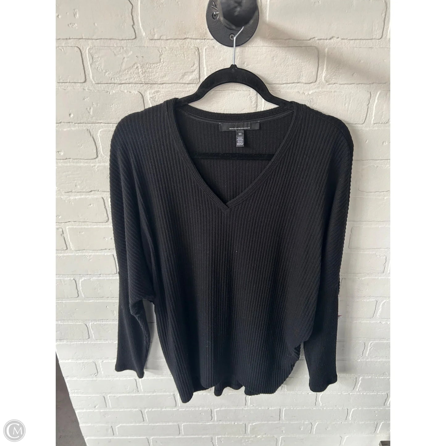 Top Long Sleeve By White House Black Market In Black, Size: Xs