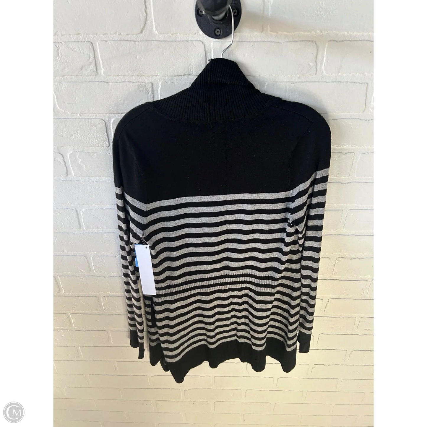 Sweater Cardigan By White House Black Market In Black & Grey, Size: S