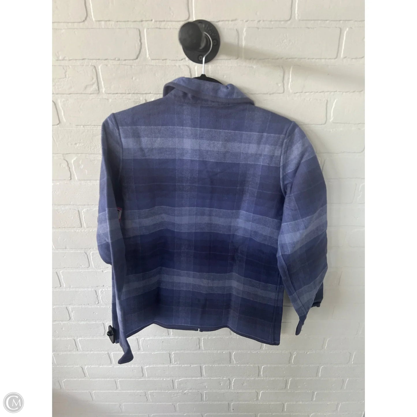 Jacket Shirt By Denim And Co Qvc In Blue, Size: Xs