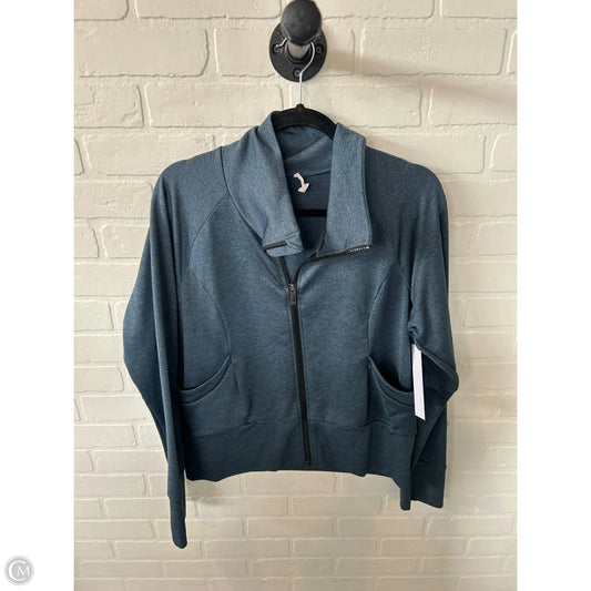 Athletic Jacket By Lucy In Blue, Size: L