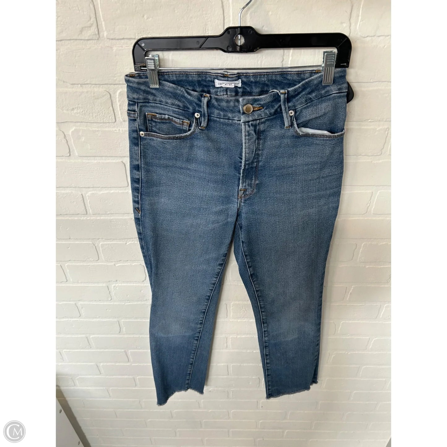 Jeans Straight By Good American In Blue Denim, Size: 4