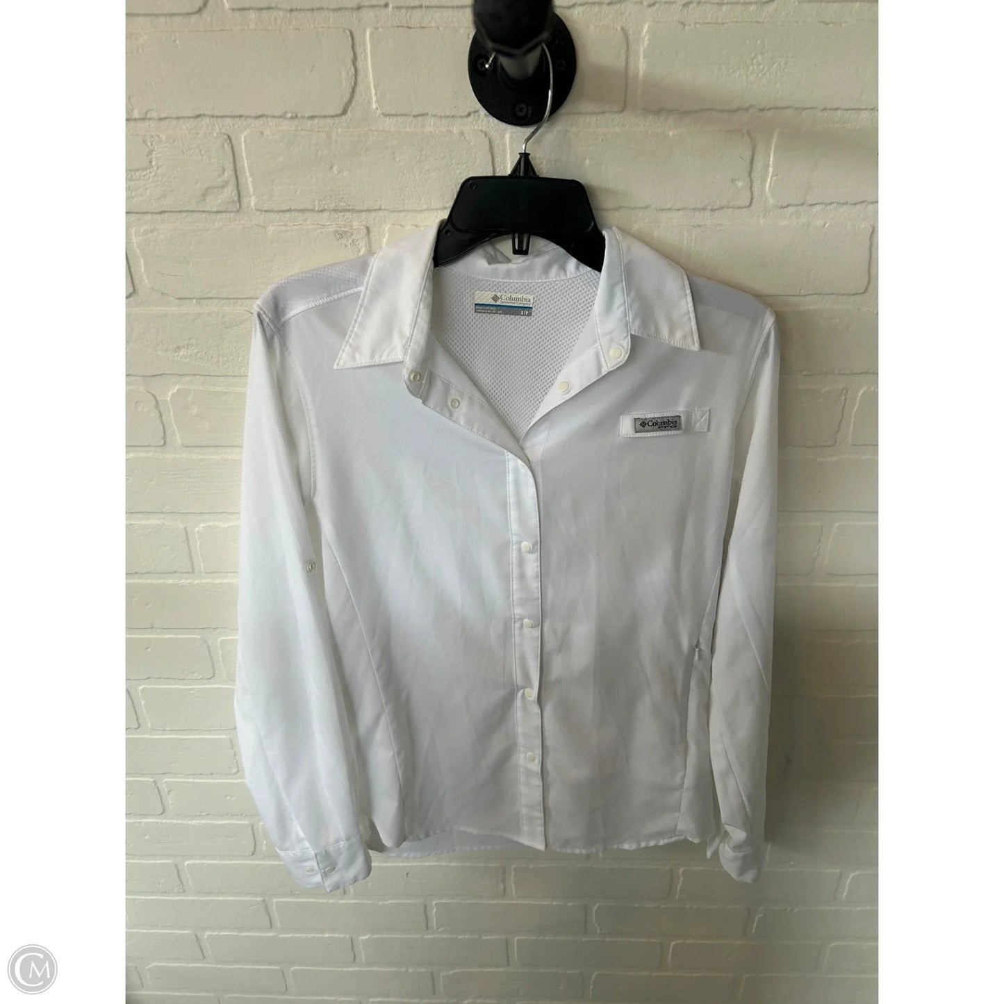 Top Long Sleeve By Columbia In White, Size: S