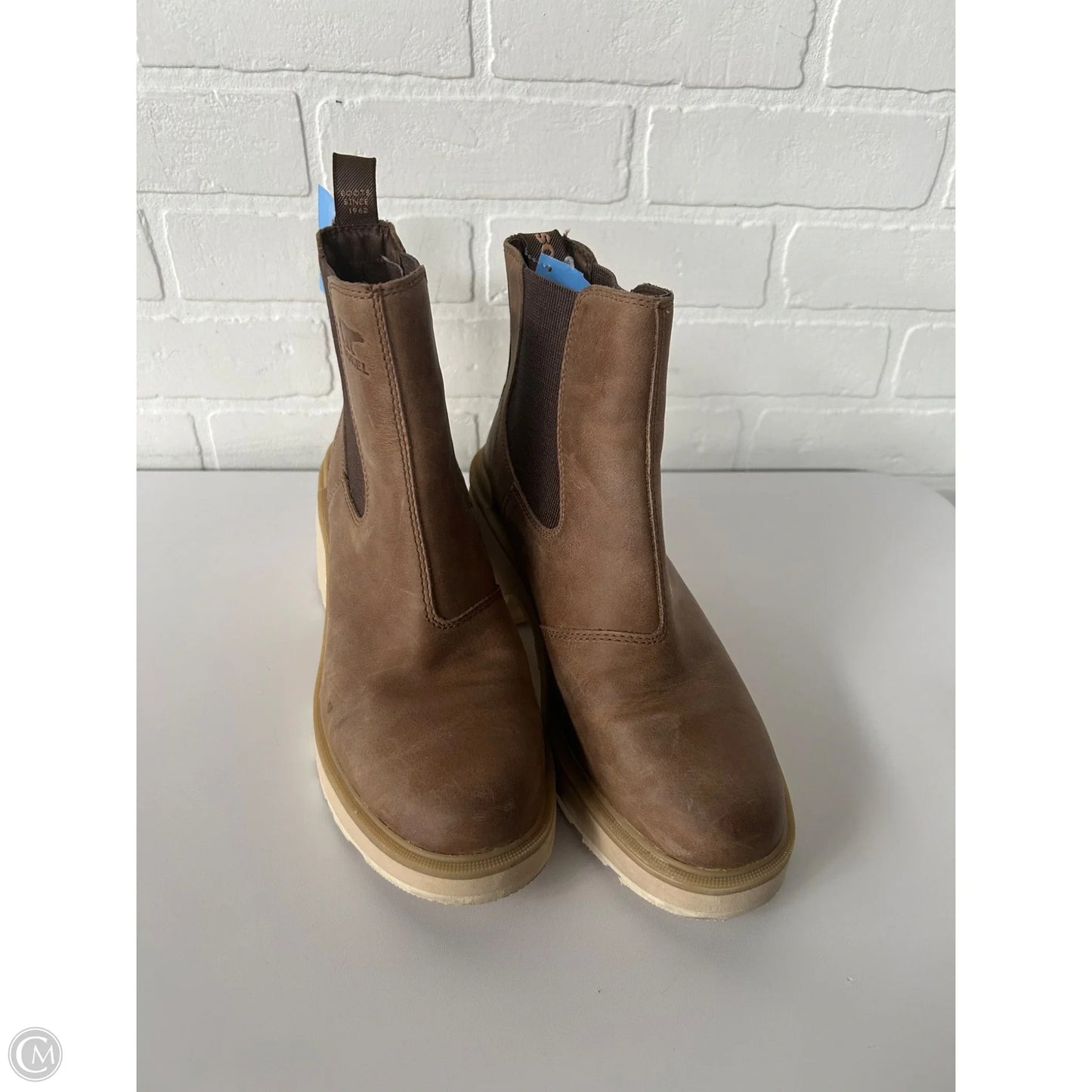 Boots Ankle Heels By Sorel In Brown, Size: 8.5