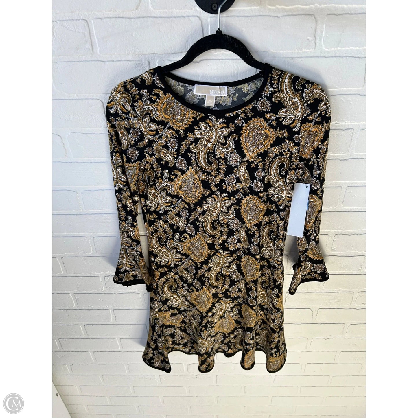 Dress Casual Short By Michael By Michael Kors In Black & Yellow, Size: Xs