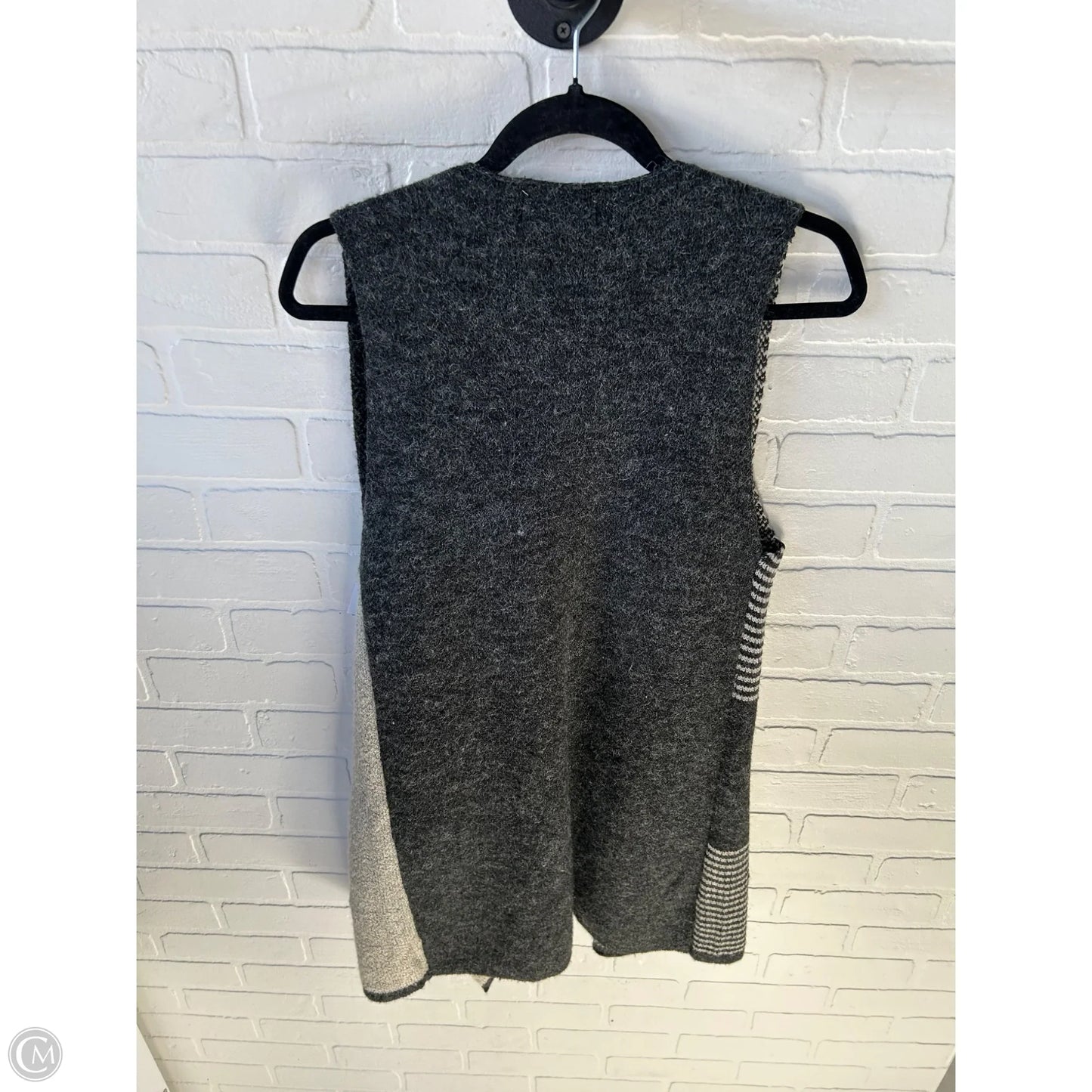 Sweater Cardigan By The Nines In Black & Cream, Size: S