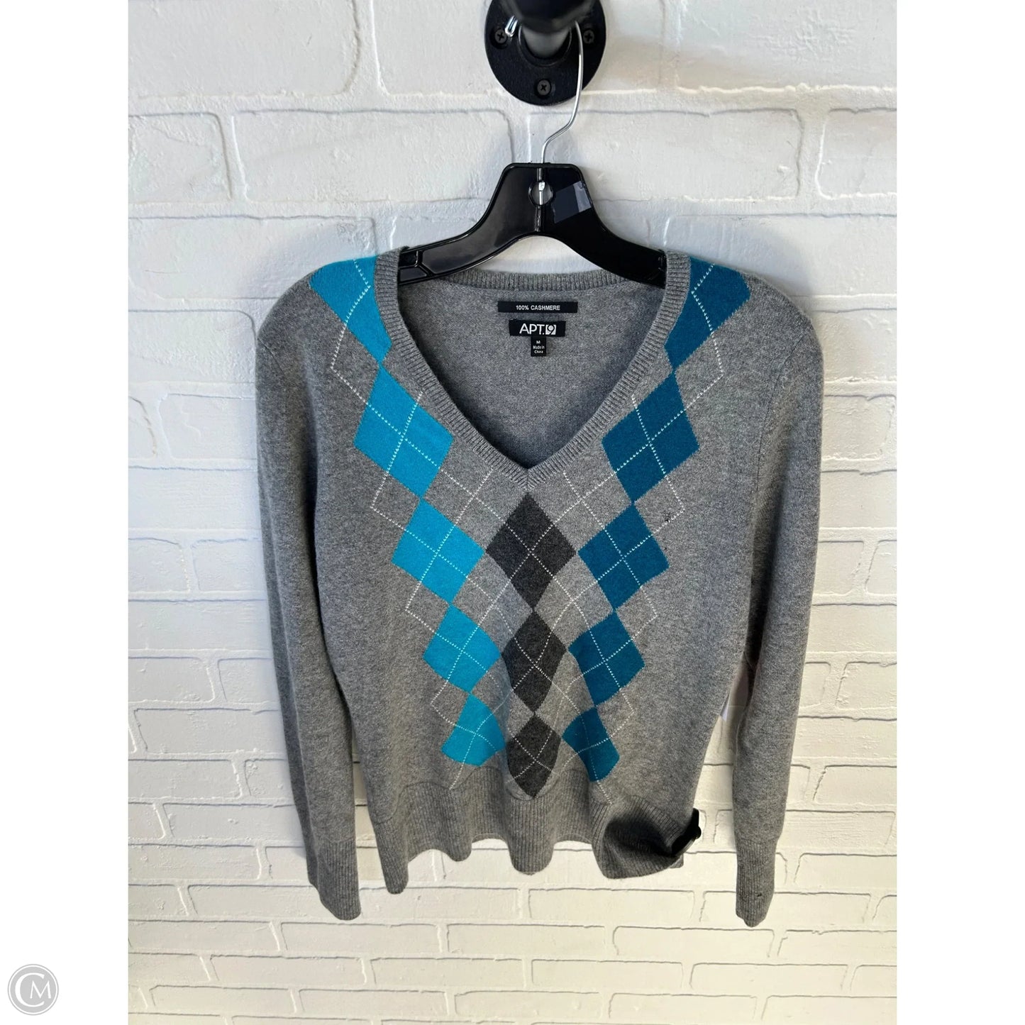 Sweater Cashmere By Apt 9 In Grey, Size: M