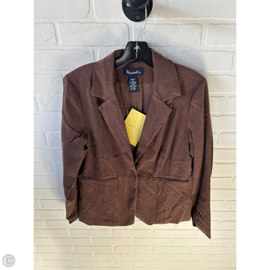 Blazer By Denim And Co Qvc In Brown, Size: S