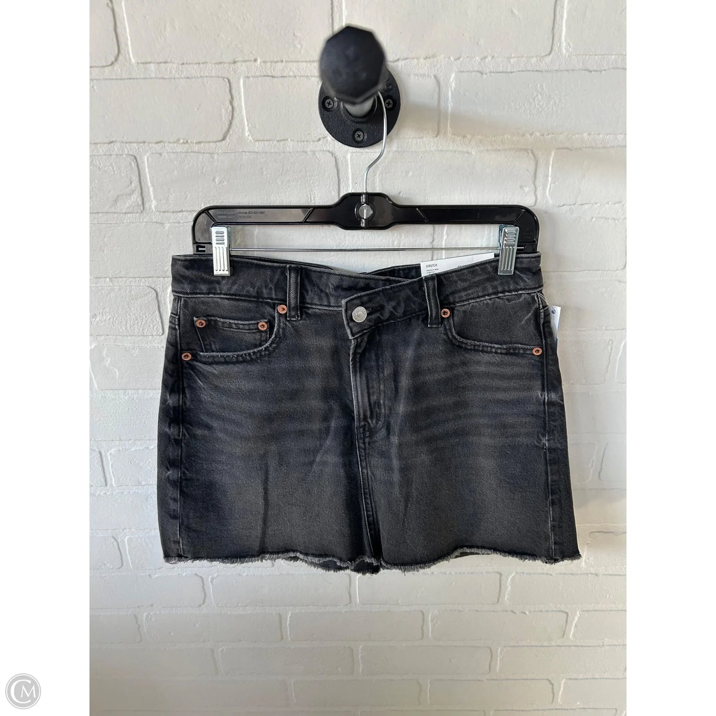 Skirt Mini & Short By American Eagle In Black Denim, Size: 6