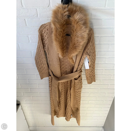 Sweater Cardigan By Shein In Tan, Size: M