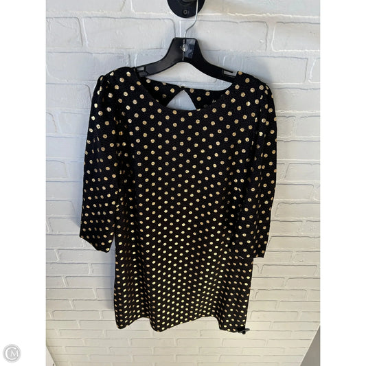 Dress Party Midi By Talbots In Black & Gold, Size: L