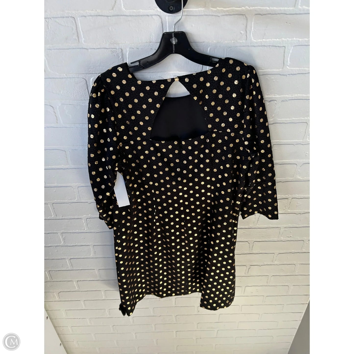 Dress Party Midi By Talbots In Black & Gold, Size: L