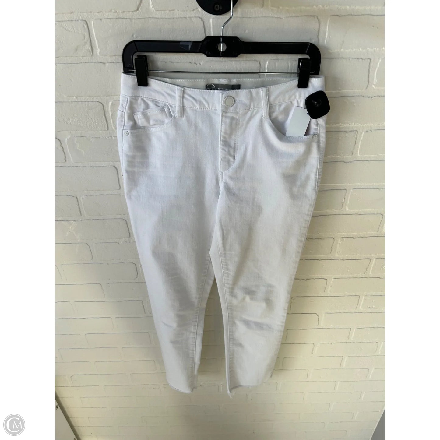 Jeans Cropped By Wit & Wisdom In White Denim, Size: 4