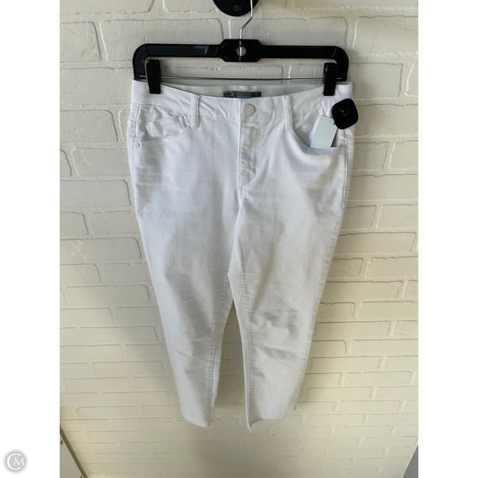 Jeans Cropped By Wit & Wisdom In White Denim, Size: 4