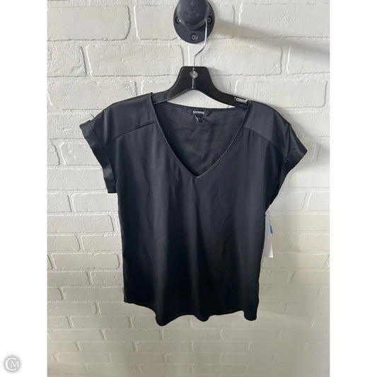 Top Short Sleeve By Express In Black, Size: S