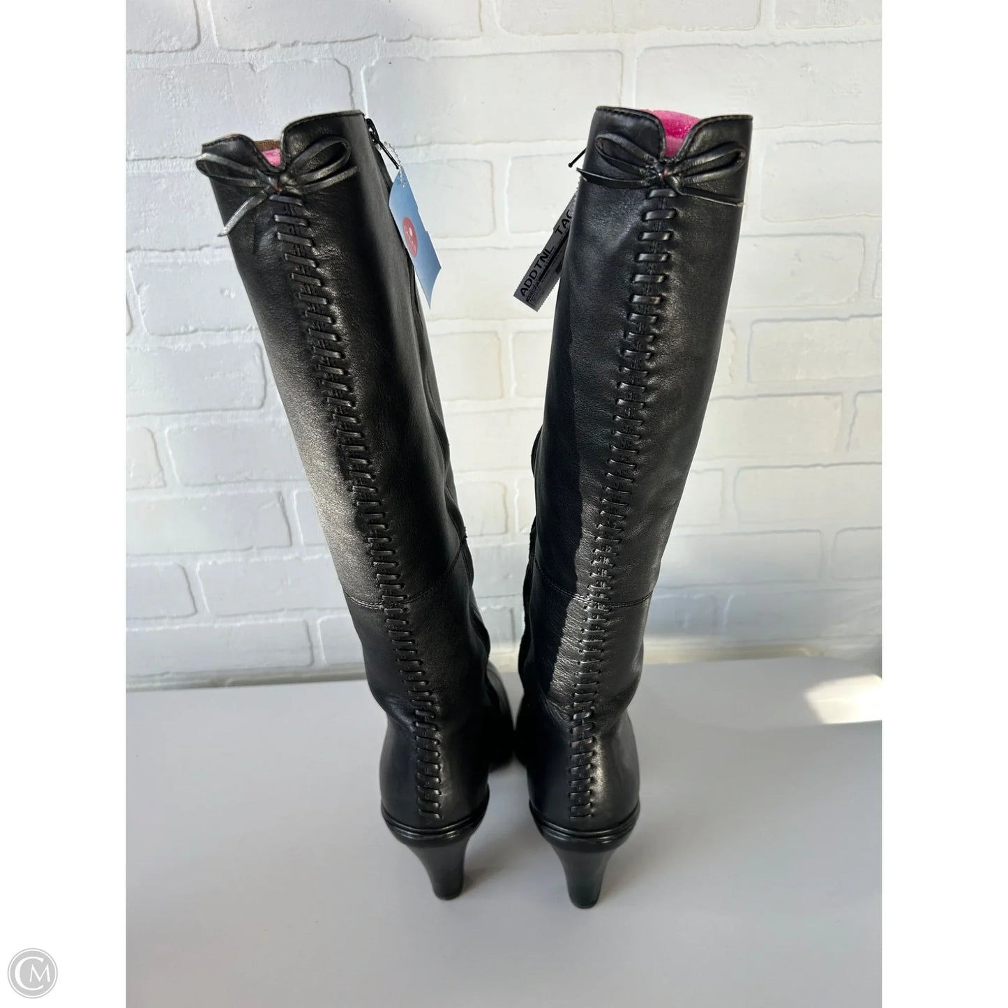 Boots Knee Heels By Sofft In Black, Size: 9