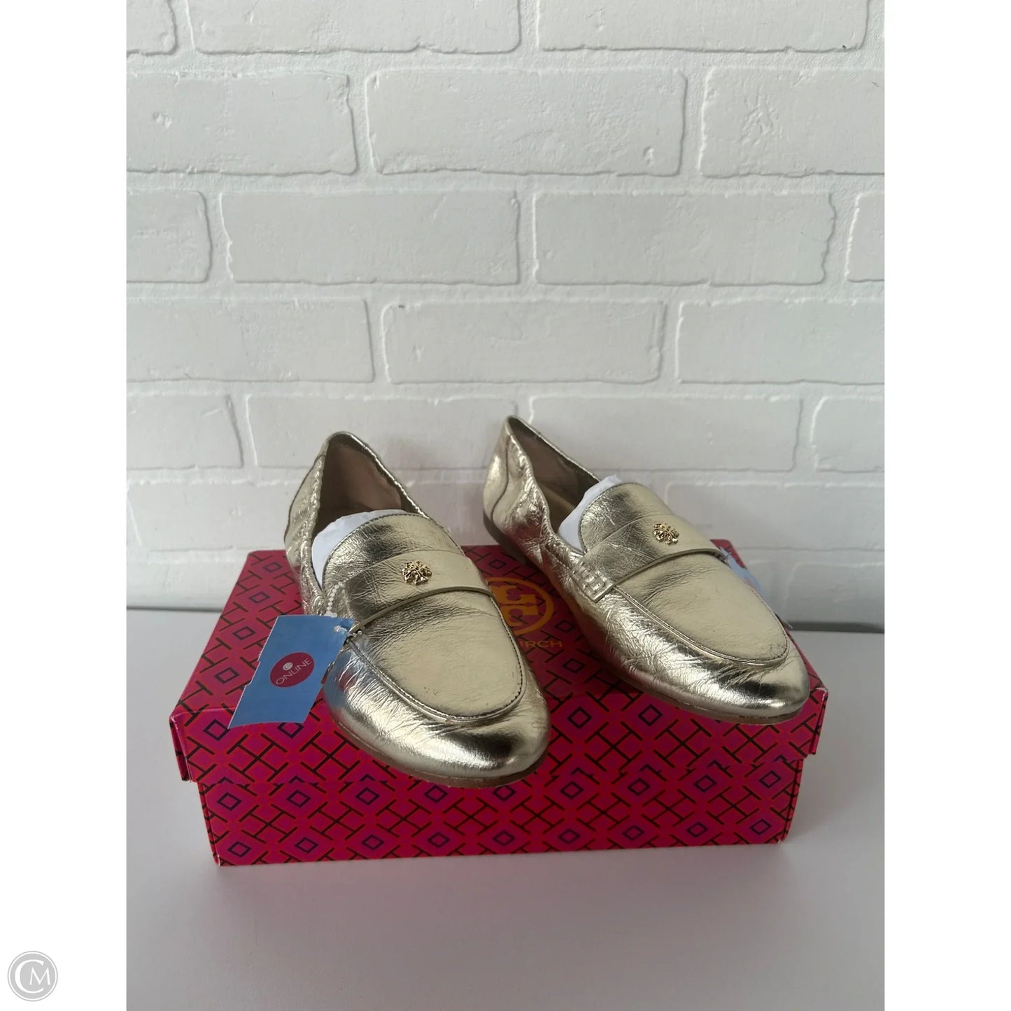 Shoes Designer By Tory Burch In Gold, Size: 7.5