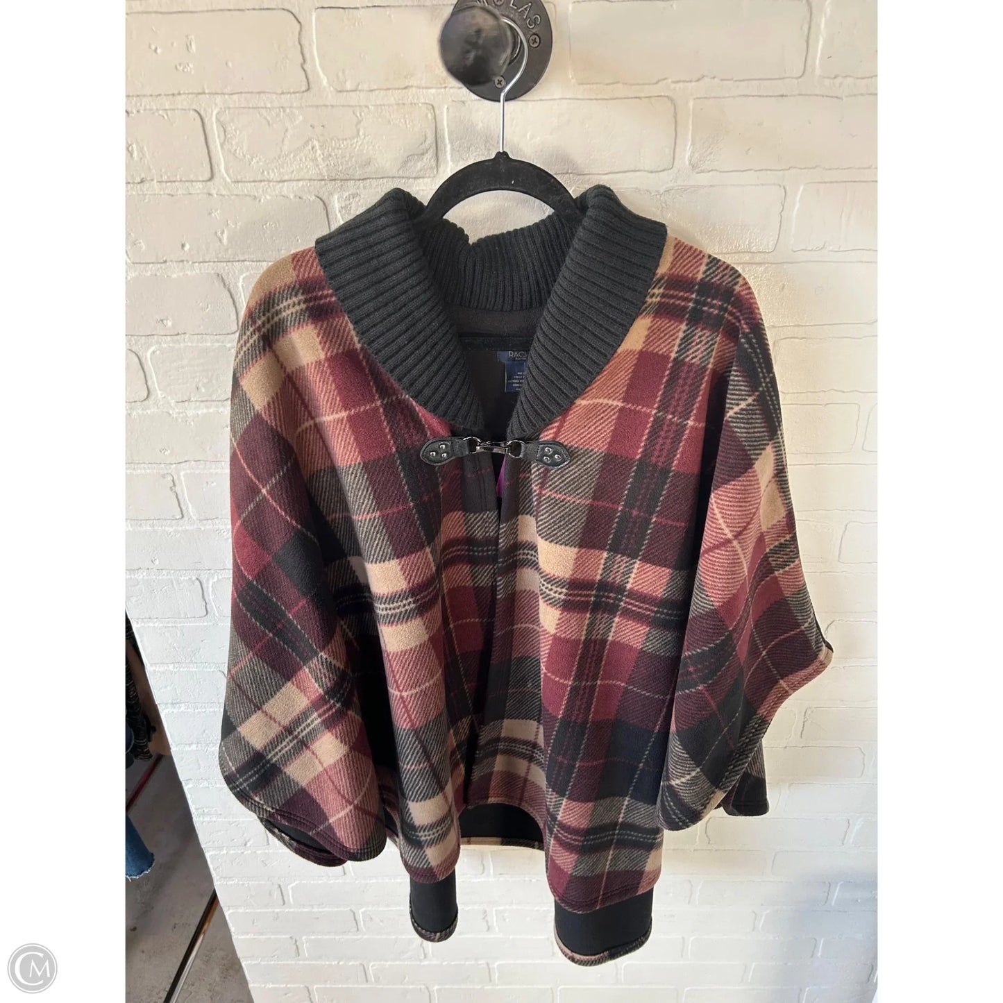 Poncho By Rachel Zoe In Black & Tan, Size: Osfm