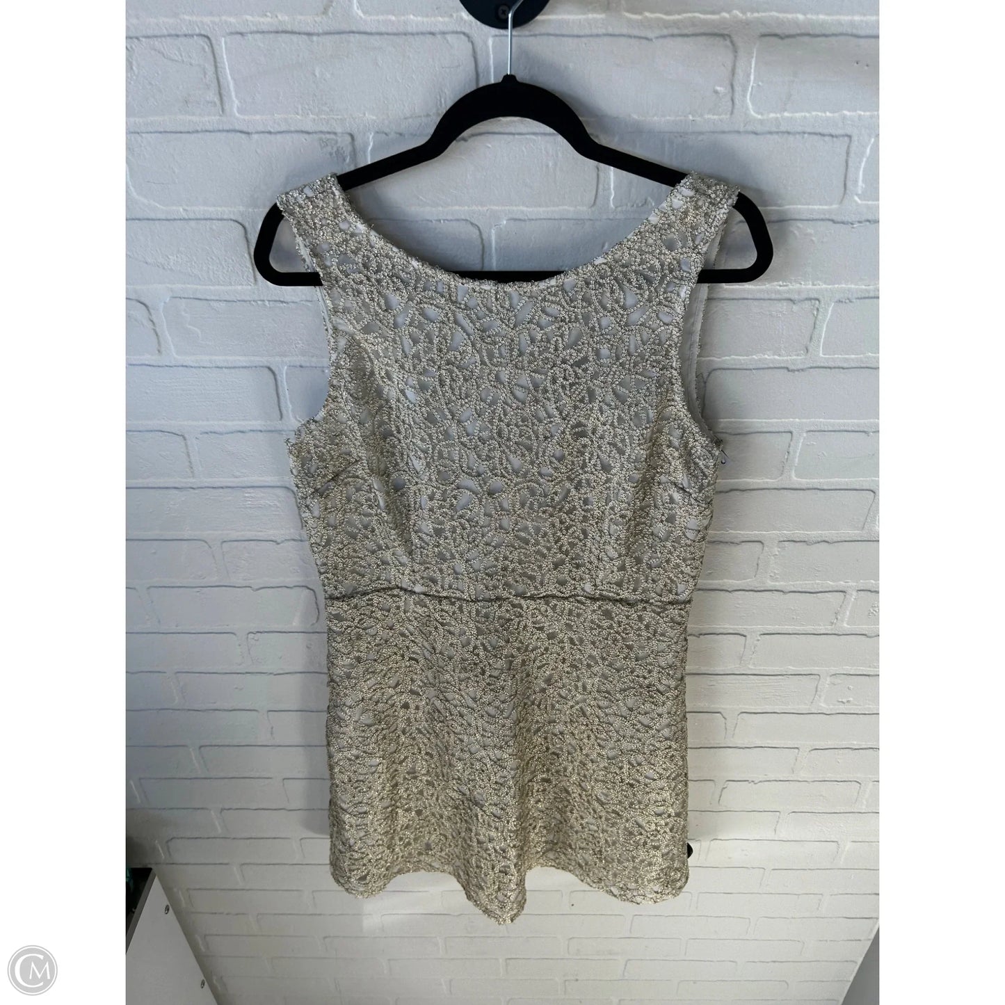 Dress Party Long By Clothes Mentor In Gold, Size: L