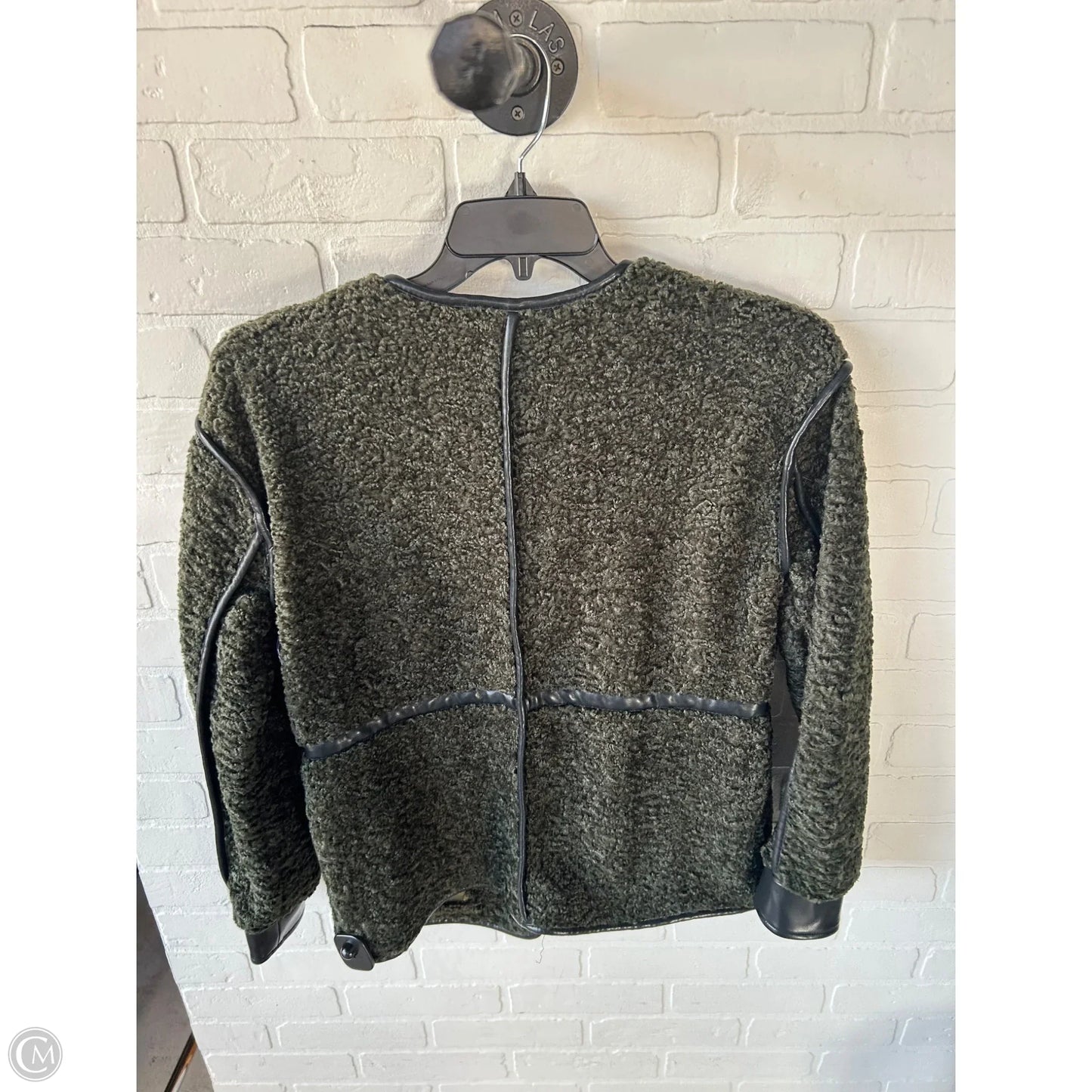 Jacket Fleece By 7 For All Mankind In Black & Green, Size: Xs