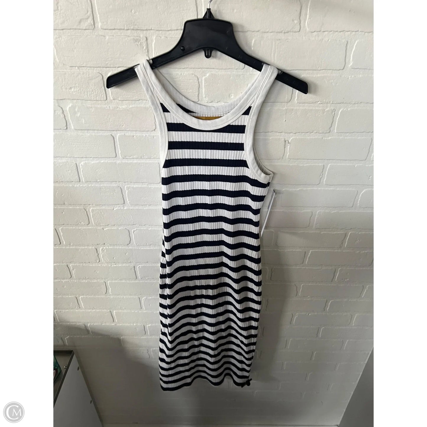 Dress Casual Midi By Mother In Blue & White, Size: S