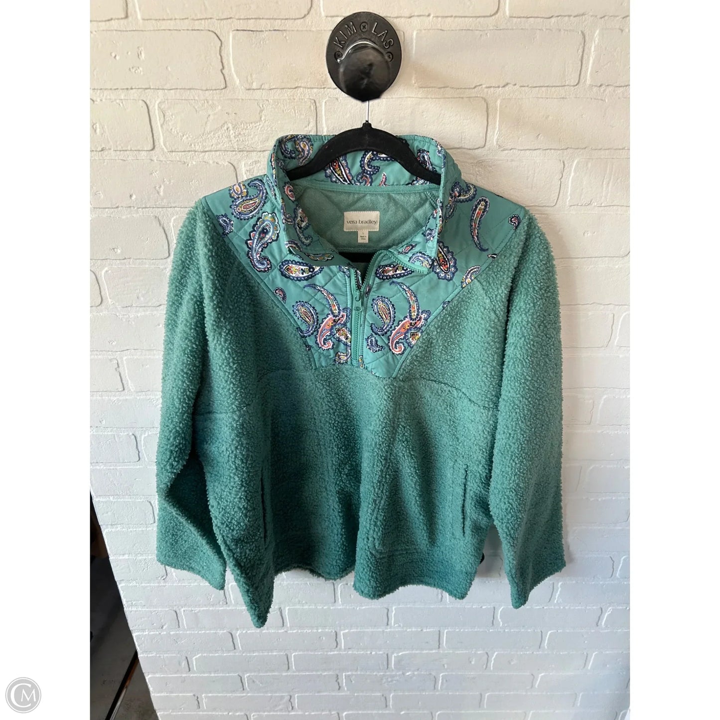 Jacket Fleece By Vera Bradley In Green, Size: L