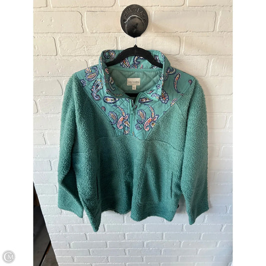 Jacket Fleece By Vera Bradley In Green, Size: L