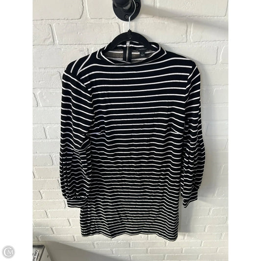 Dress Casual Midi By Ann Taylor In Black & White, Size: S