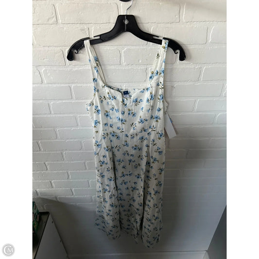 Dress Casual Midi By Old Navy In Blue & Cream, Size: M