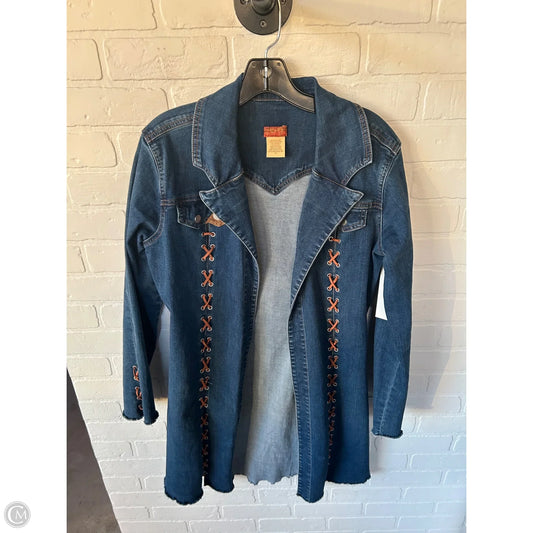 Jacket Denim By Clothes Mentor In Blue Denim, Size: M