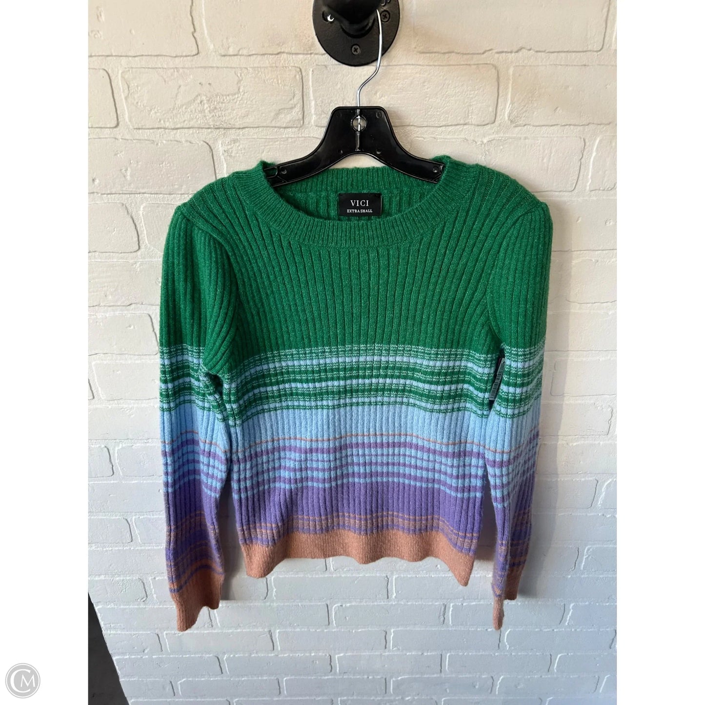Sweater By Vici In Blue & Green, Size: Xs