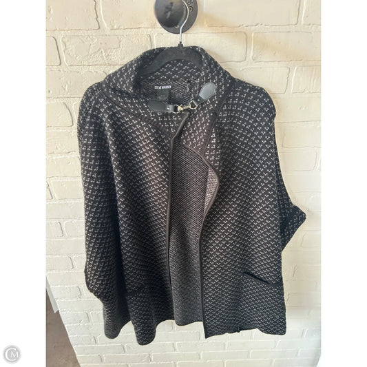Poncho By Steve Madden In Black & Grey, Size: Osfm