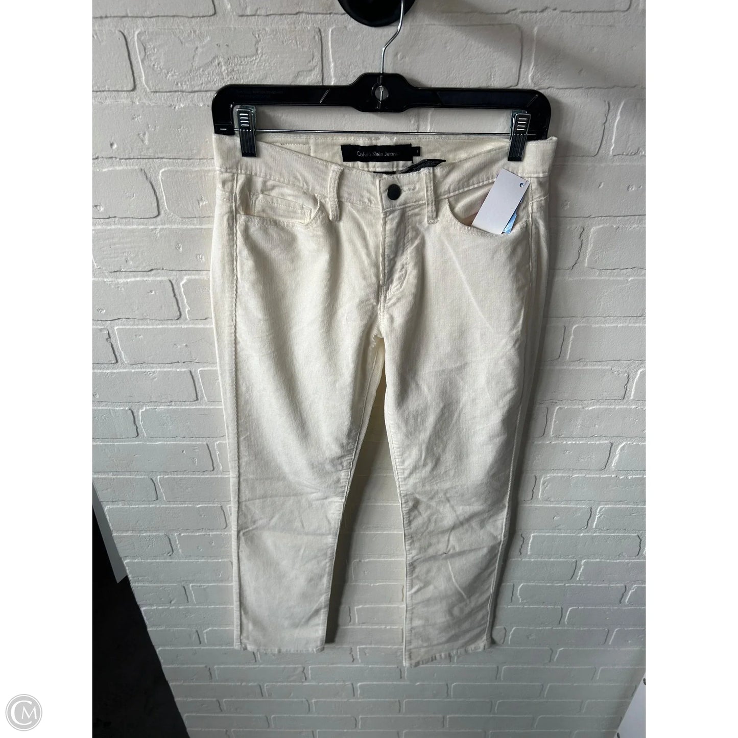 Pants Corduroy By Calvin Klein In Cream, Size: 4