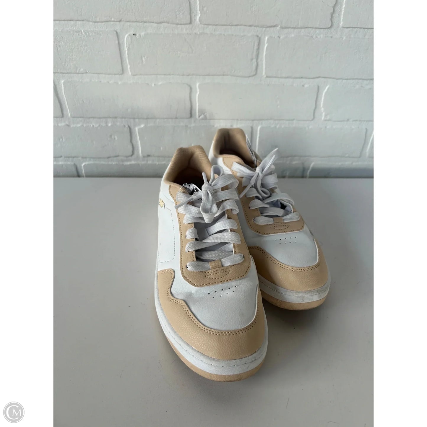 Shoes Sneakers By Puma In Tan & White, Size: 10