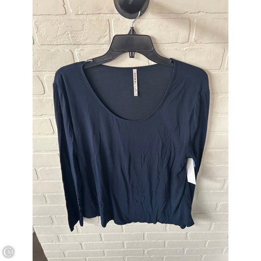 Top Long Sleeve Basic By Soma In Blue, Size: L