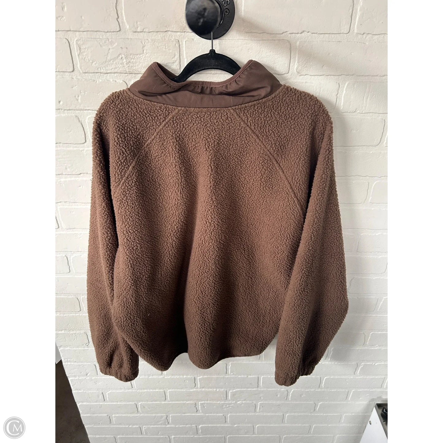 Jacket Fleece By Clothes Mentor In Brown, Size: L