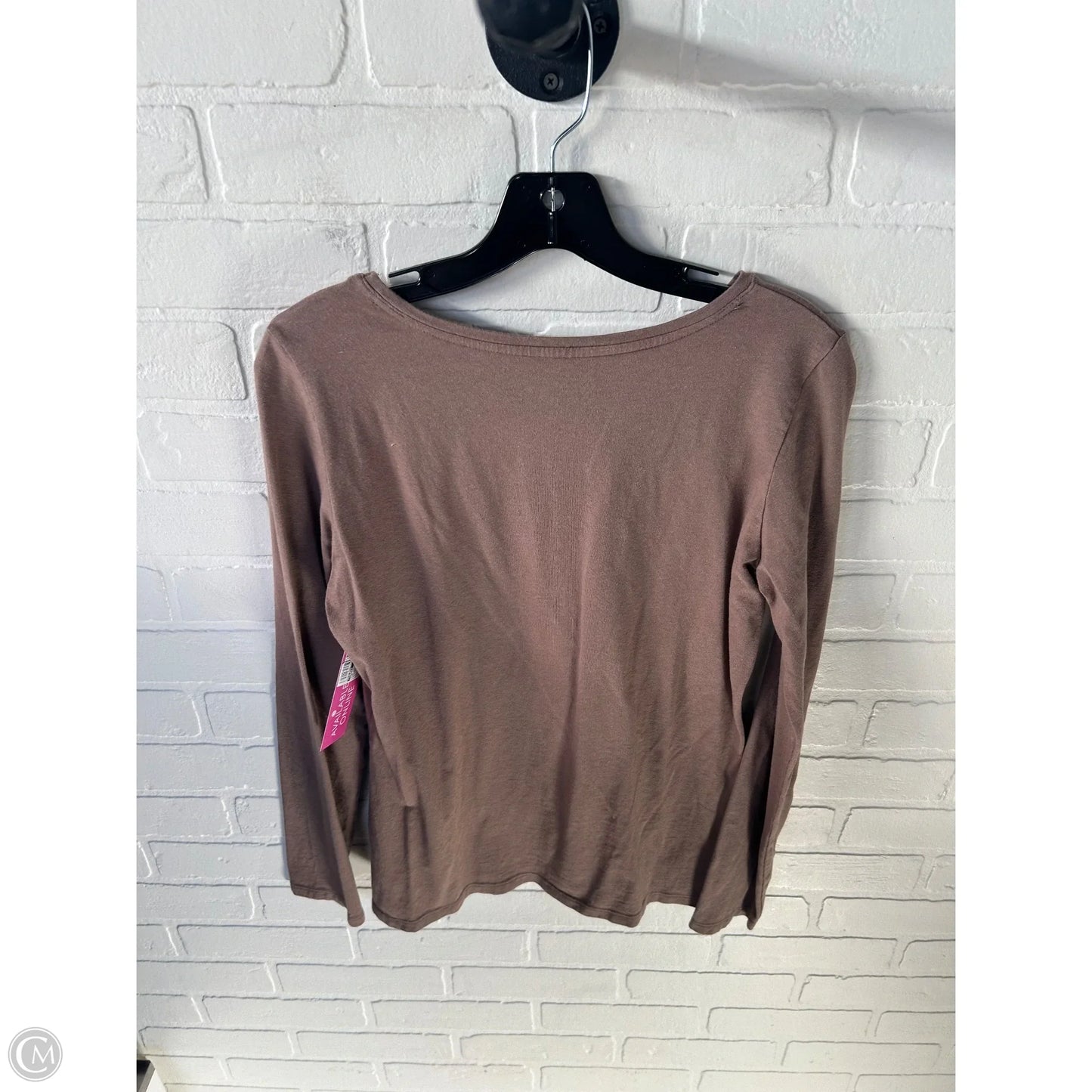 Top Long Sleeve Basic By Tahari In Brown, Size: L