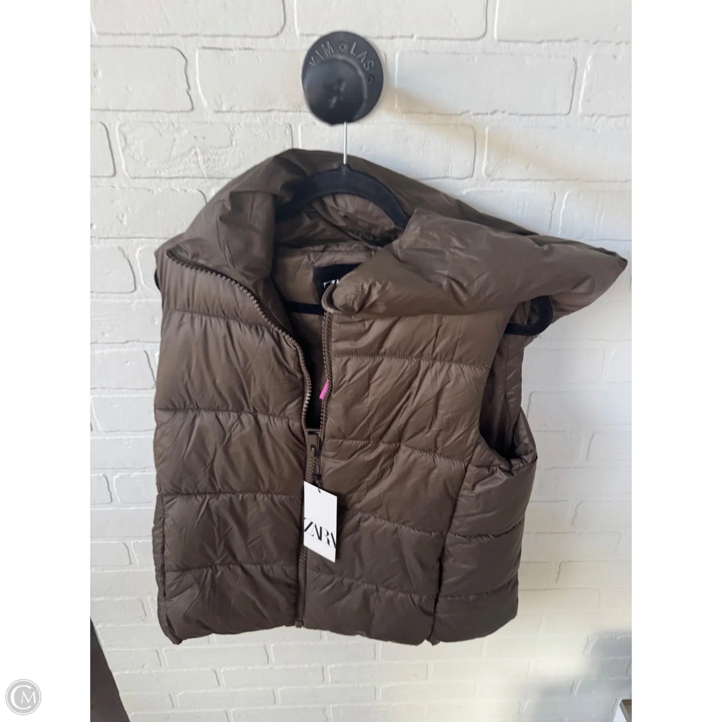 Vest Puffer & Quilted By Zara In Green, Size: L