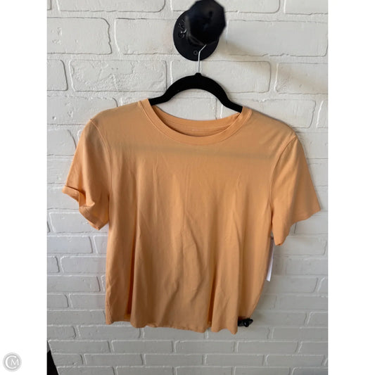 Athletic Top Short Sleeve By Lululemon In Orange, Size: M