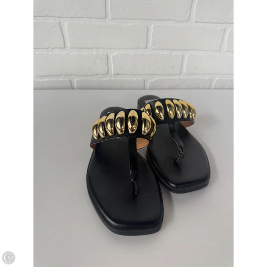 Sandals Flats By Dolce Vita In Black & Gold, Size: 7.5