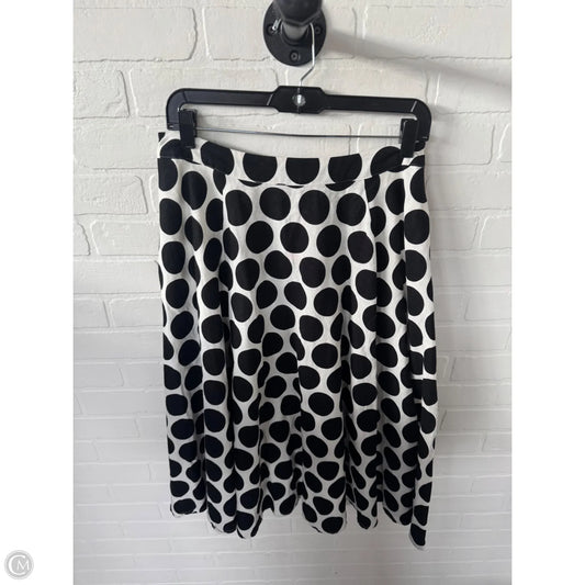 Skirt Midi By Who What Wear In Black & White, Size: 8