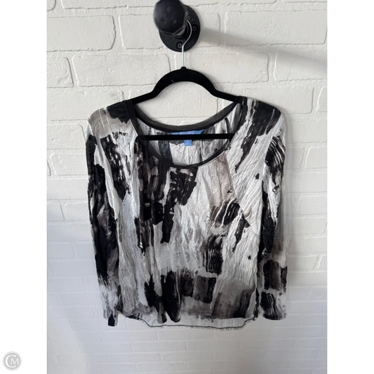 Top Long Sleeve By Simply Vera In Black & White, Size: Xl